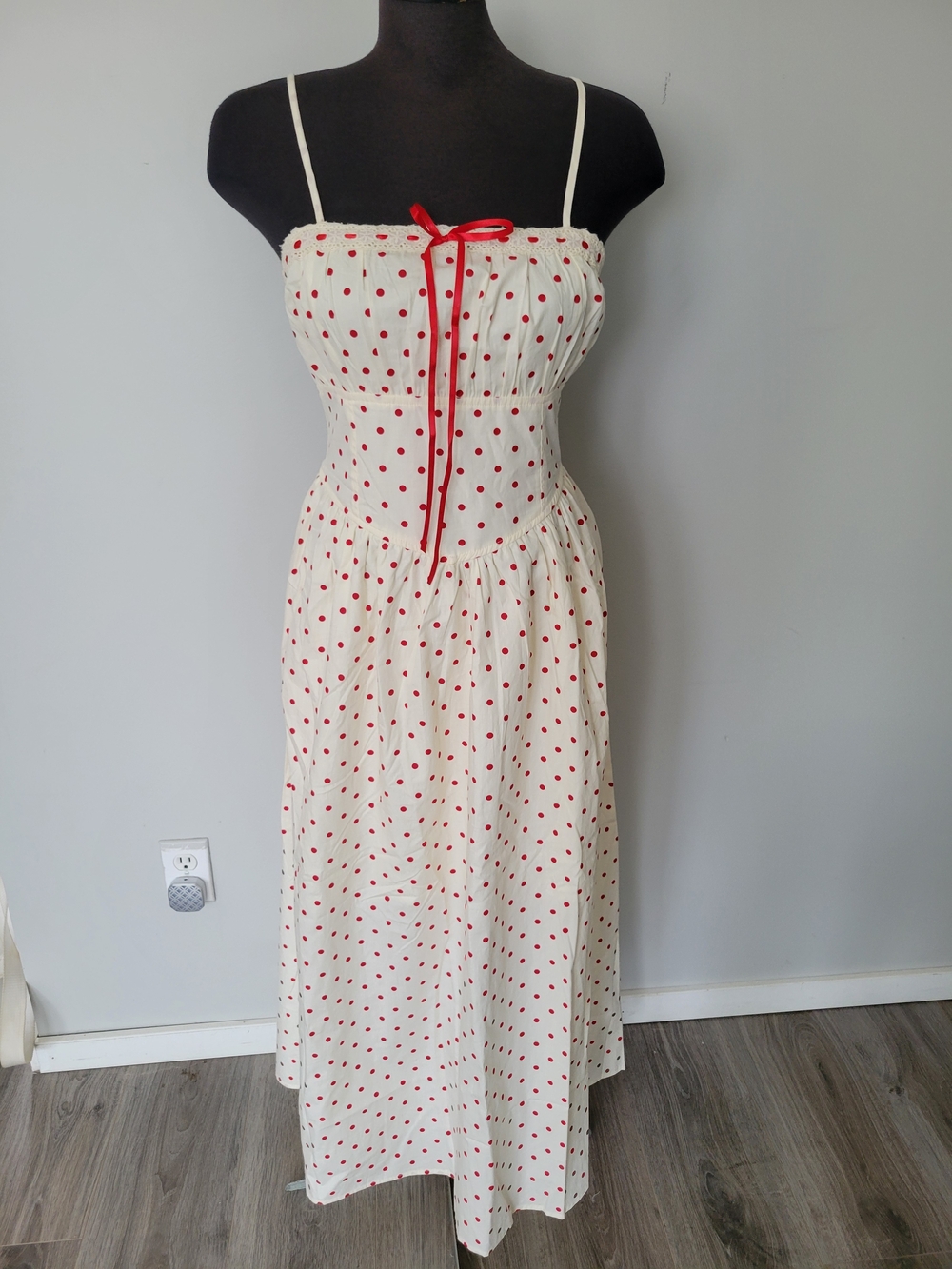 New Polka Dot Maxi Dress Size M